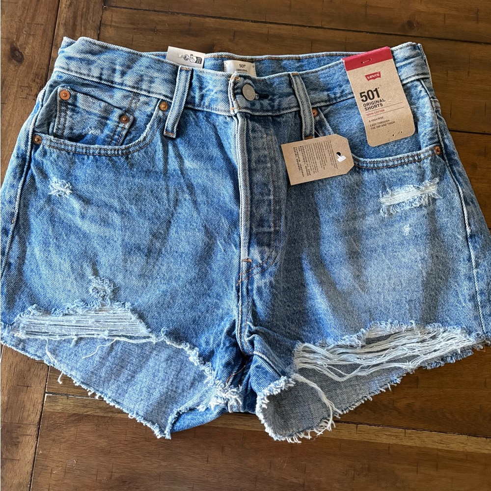 Levi's 501 denim cutoff jean shorts size 29 NWT